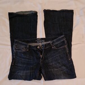 Old Navy Blue Flare Wide Leg Jeans 32x29